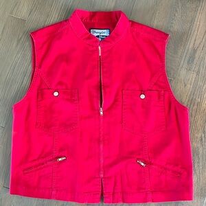 Vintage Wrangler Western Red Vest